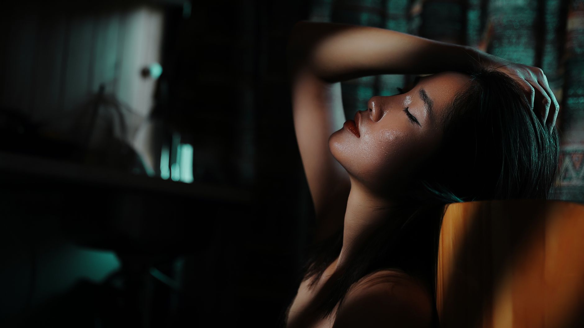 Intimate boudoir setting