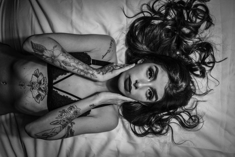 Intimate boudoir setting