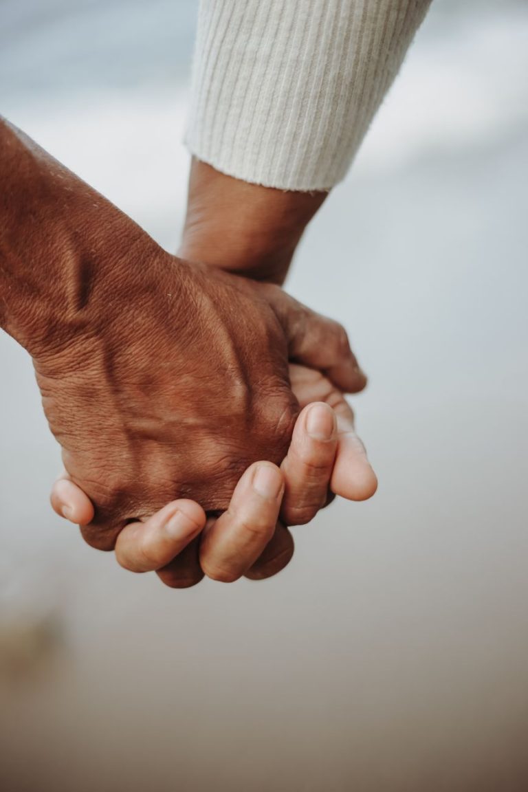 Couple embracing