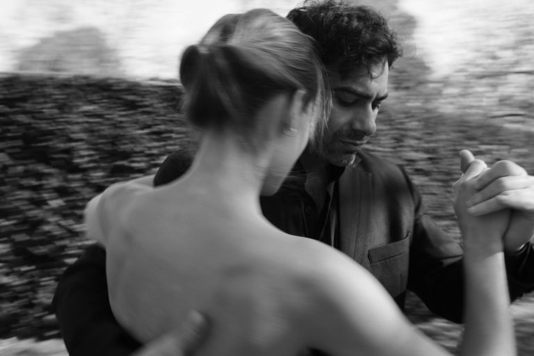 Couple embracing