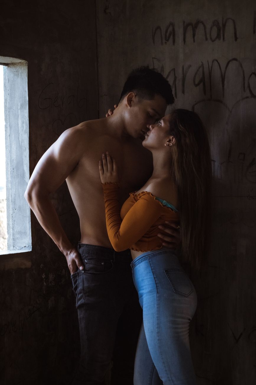 Couple embracing