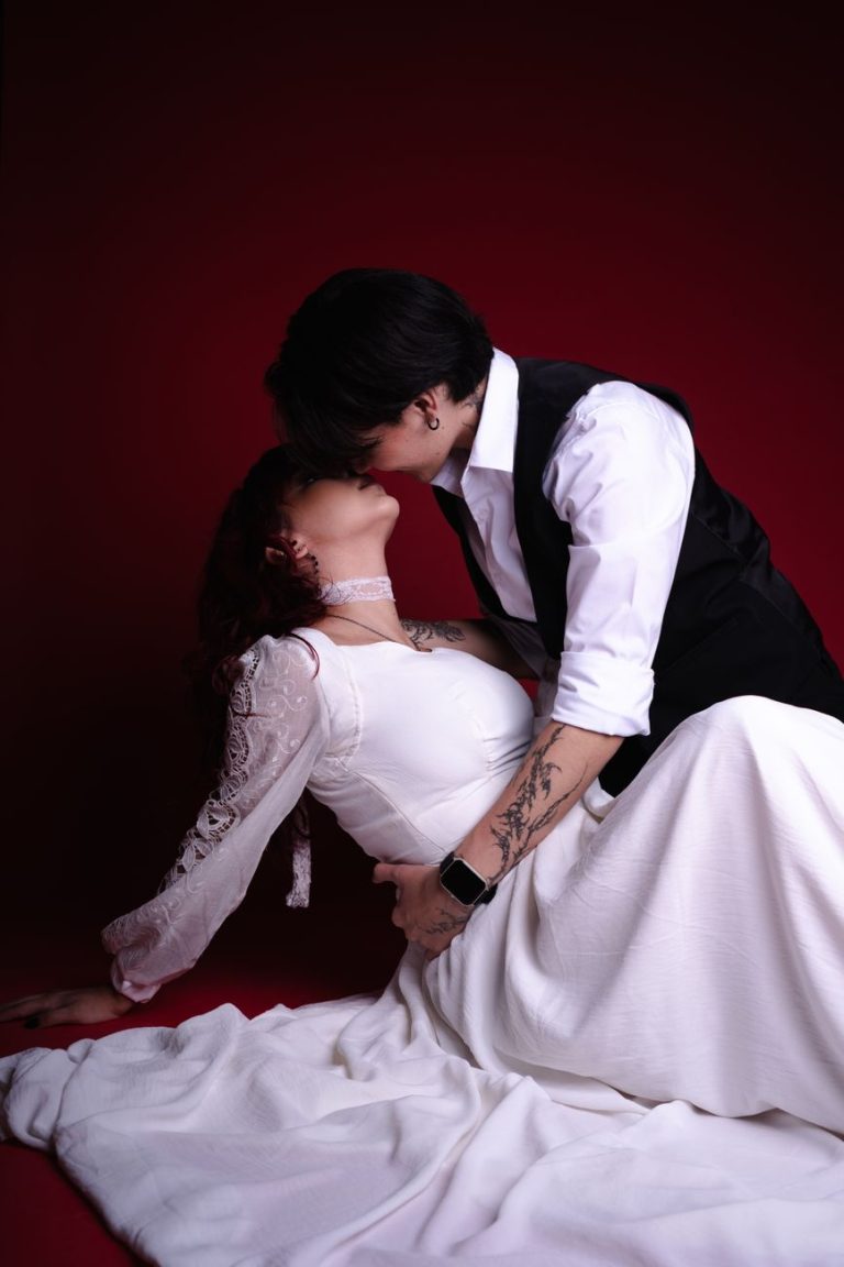 Couple embracing