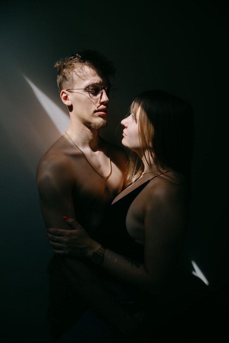 Couple embracing