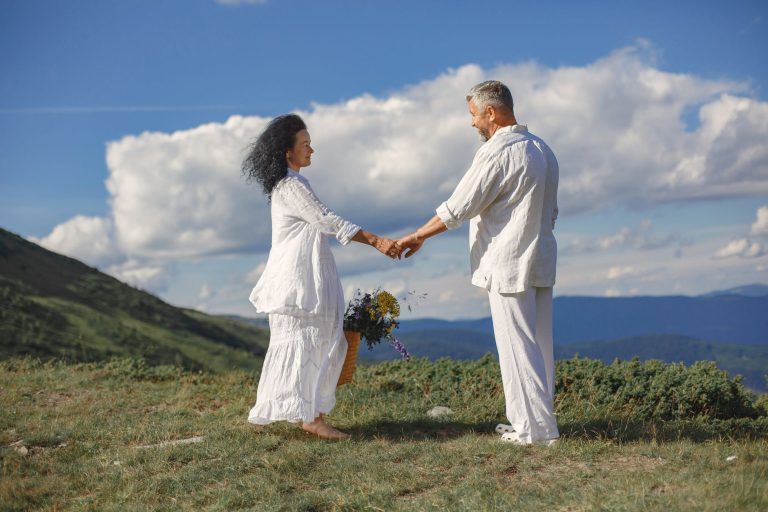 Couple embracing